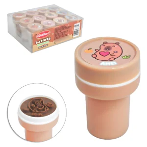 Carimbo Infantil Pedagogico Autotintado Capivara c/ 12 und