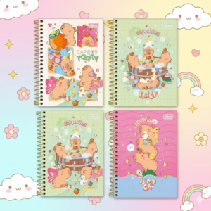 Caderneta Espiral Capa Dura 1/8 Capyclub 80 Folhas