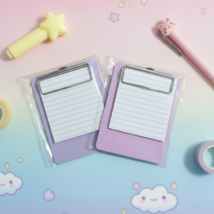 Bloco de anotações com prancheta Rosa