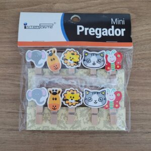 Mini pregador Animais c/ corda