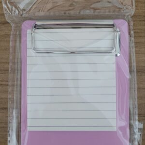 Bloco de anotações com prancheta Rosa