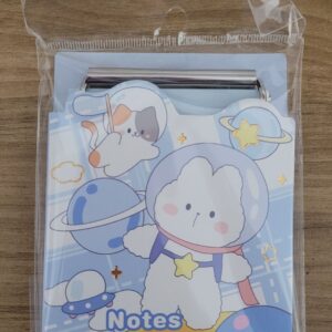 Bloco de anotações com prancheta Urso astronauta azul